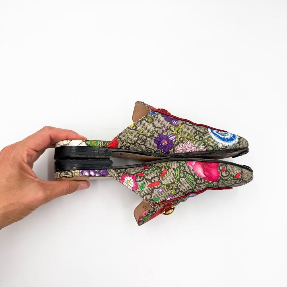 Gucci Princetown GG Horsebit Supreme Canvas Floral Loafers EU 36.5 US 6.5 - Picture 9 of 14